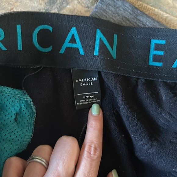 American Eagle sweatpants joggers zippered pockets marbled gray size M - Picture 3 of 5